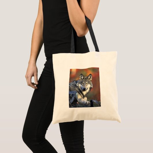 Tote Bag Loup gris (Devant (produit))