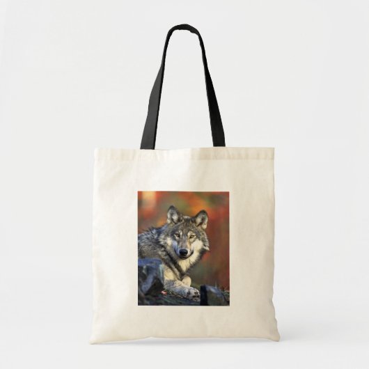 Tote Bag Loup gris (Devant)