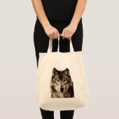Tote Bag Loup gris (Devant (produit))