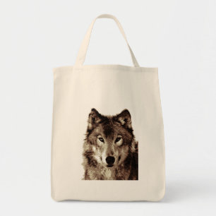 Tote Bag Loup gris
