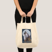 Tote Bag Loup gris HowlingWyoming (Devant (produit))