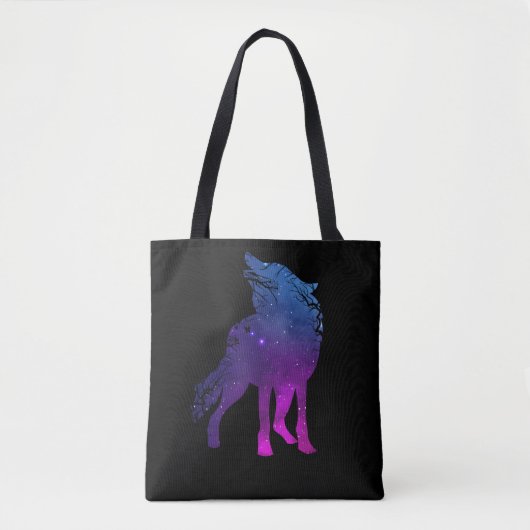 Tote Bag Loup hurlant Silhouette Wolves Forêt Animal (Devant)