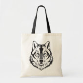 Tote Bag Loup illustré (Devant)