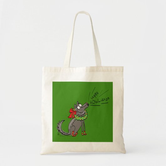 Tote Bag Loup Noël Funny Mignonnes Enfants (Devant)