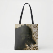 Tote Bag Loup noir celtique (Devant)