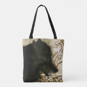 Tote Bag Loup noir celtique (Dos)