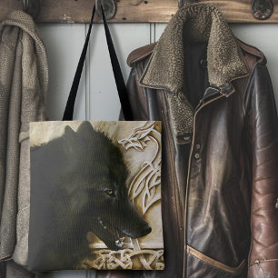 Tote Bag Loup noir celtique