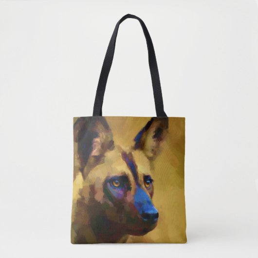 Tote Bag Loup peint (Devant)