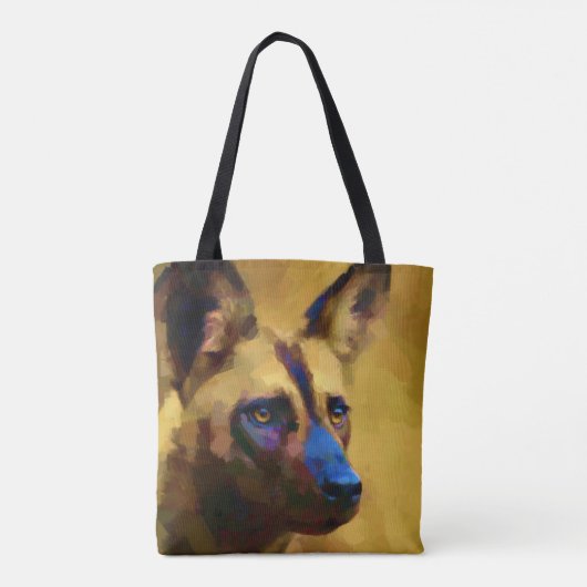 Tote Bag Loup peint (Dos)