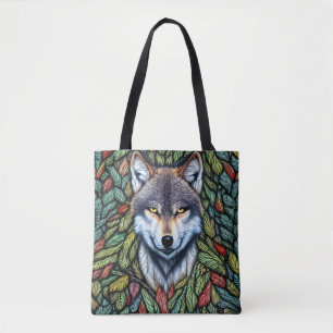 Tote Bag Loup prédateur de bois sauvage