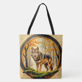 Tote Bag Loup solitaire (Devant)