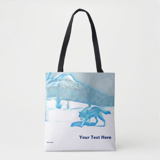 Tote Bag Loup solitaire dans WInter (Devant)