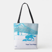 Tote Bag Loup solitaire dans WInter (Dos)