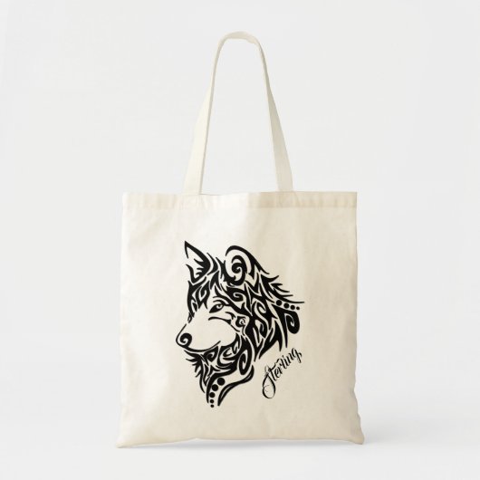 Tote Bag Loup tribal (Devant)