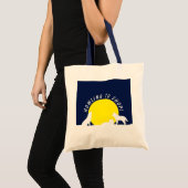 Tote Bag Loups au clair de lune, hurler à faire du shopping (Devant (produit))