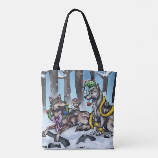 Tote Bag Loups de vacances (Dos)