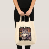Tote Bag Loups-Gardez-les protégés (Devant (produit))