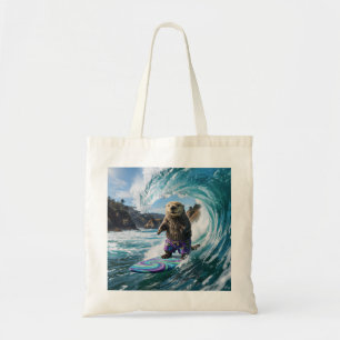 Tote Bag Loutre de mer surfant en Californie