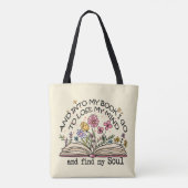 Tote Bag Louveur de livres floraux (Dos)