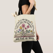Tote Bag Louveur de livres floraux (De près)