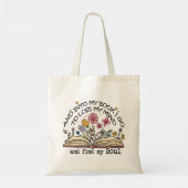 Tote Bag Louveur de livres floraux (Dos)