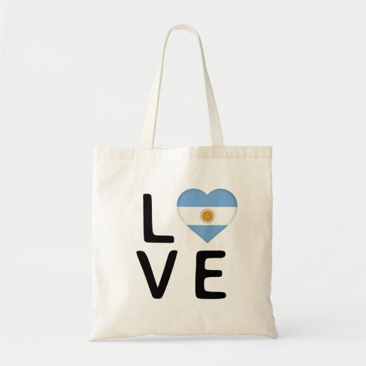 Tote Bag Love - Argentine Drapeau (Devant)