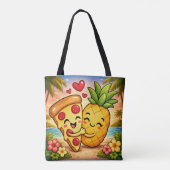 Tote Bag Love at First Slice - Pizza Meets Pineapple (Dos)