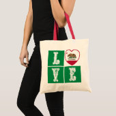 Tote Bag Love California Republic State Drapeau Heart Pride (Devant (produit))