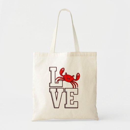 Tote Bag Love crabs Seafood Crabbing Crab Lobster Sea (Devant)