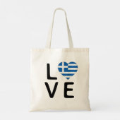 Tote Bag Love - drapeau de la Grèce (Dos)