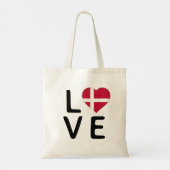 Tote Bag Love - Drapeau du Danemark (Dos)