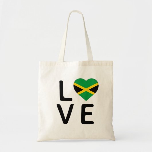 Tote Bag Love - Drapeau Jamaïque (Devant)
