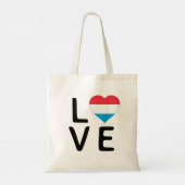 Tote Bag Love - Drapeau Luxembourg (Dos)
