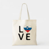 Tote Bag Love - Drapeau Slovénie (Dos)