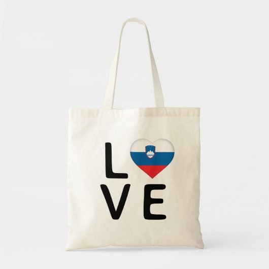 Tote Bag Love - Drapeau Slovénie (Devant)