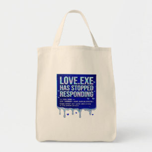 Tote Bag Love Exe Écran Bleu de la Mort Y2K Tech Drôle Pr