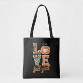 Tote Bag Love Fall Y'All Empreinte de léopard Fall Thanksgi (Devant)
