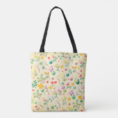 Tote Bag Love Garden Fleurs et Coeurs de printemps (Dos)