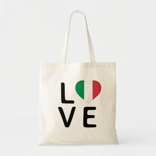 Tote Bag Love - Italie Drapeau (Devant)