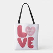 Tote Bag LOVE Lauder Live Pink Typographie (Dos)
