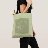 TOTE BAG LOVE (LIME) (De près)