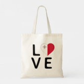 Tote Bag Love - Malta Flag (Dos)