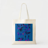 TOTE BAG LOVE_MODERN_BLUE_SO CUTE (Devant)