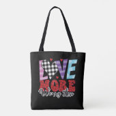 Tote Bag Love More Worry Less, Saint Valentin (Dos)