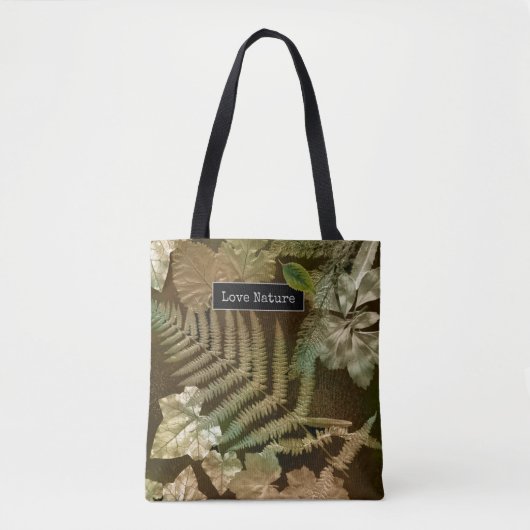 Tote Bag Love Nature Ferny Leaf Imprimer (Devant)