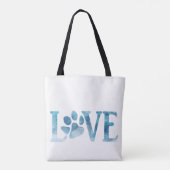 Tote Bag Love Paw Blue (Dos)