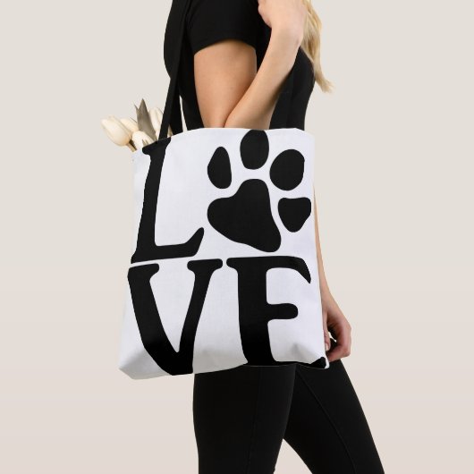 Tote Bag Love Paw Classic (De près)