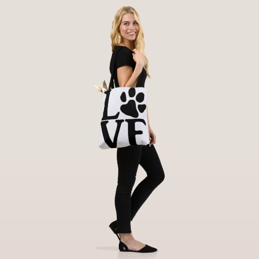 Tote Bag Love Paw Classic (Sur le modèle)