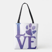 Tote Bag Love Paw Classic Purple (Dos)
