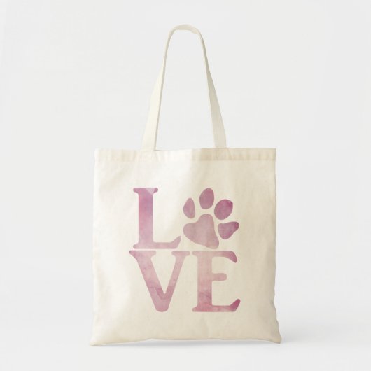 Tote Bag Love Paw Classic Rose (Devant)